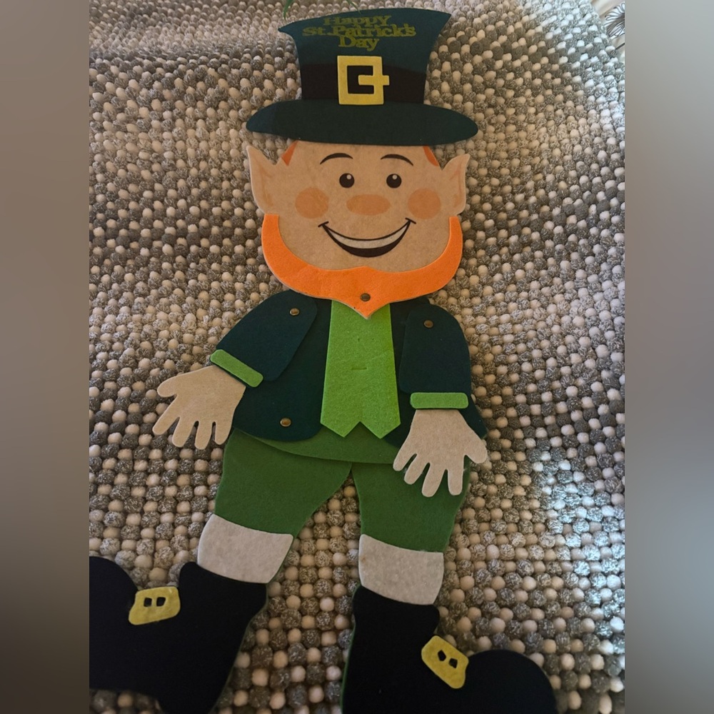 Leprechaun Kids Costume with Green and Orange Accents